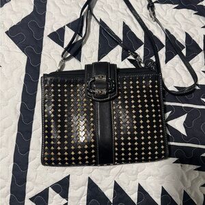 Brighton Black and Brown Crossbody Bag